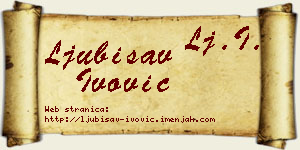 Ljubisav Ivović vizit kartica